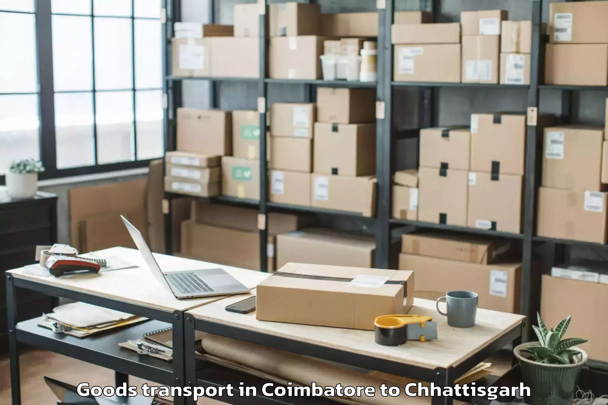 Book Coimbatore to Pithora Goods Transport